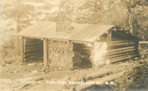 C-1910 Nearsarge Mtn New Hampshire RPPC Photo Postcard Forestry Shelter 11332