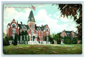 C 1910 Boy industrial Home, Topeka, Kan. Postcard F78 