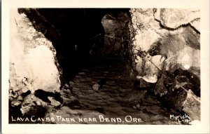 RPPC Lava Caves Park Near Bend OR Vintage Postcard K43