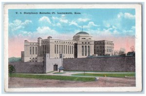 1918 US Disciplinary Barracks Military Prison Ft Leavenworth Kansas KS Postcard