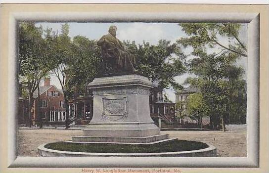 Maine Portland Henry W Longfellow Monument