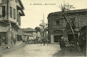 turkey, MERSIN MERSINA, Rue Centrale (1910s) Postcard