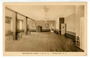 NY - Syracuse. YWCA, Recreation Room, Interior