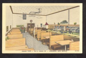 CARLSBAD NEW MEXICO GRAND CAFÉ RESTAURANT INTERIOR N.M. VINTAGE POSTCARD