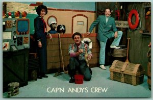 Children's Television Advertising Cap'n Andy's Crew Religious Chrome Postcard H5