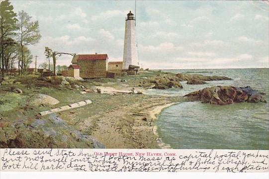 Old Lighthouse New Haven Connecticut 1907