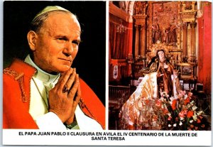 Pope John Paul II Closes In Avila The 4th Centenary Of The Death of Saint Teresa