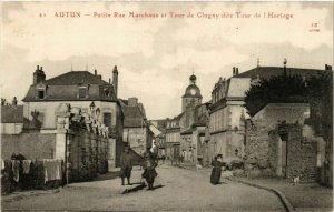 CPA AUTUN - Petite Rue Marchaux et Tour de Clugny (386837)