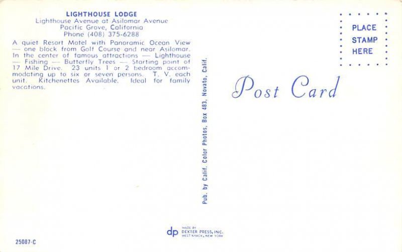 Lighthouse Lodge Pacific Grove CA