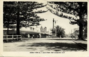 australia, NSW, PORT MACQUARIE, Main Street (1950s) Murray Views RPPC Postcard