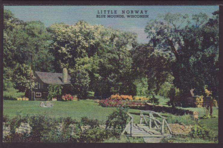 Little Norway Blue Mounds WI Postcard 4321