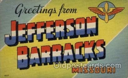 Jefferson Barracks, Missouri Large Letter Military Unused light wear, postal ...