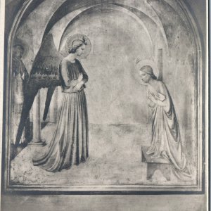 c1900s  Florence, Italy Annunciation Beato Angelico Fresco S. Marco Museum A345