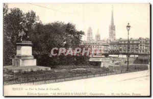 Old Postcard Rouen By the statue of Cornelius (advertising the shoe d & # 21 ...