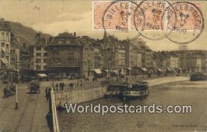 Quai de la balle Liege, Belgium 1920 Stamp on front 