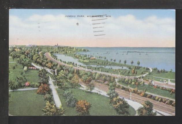 Juneau Park,Milwaukee,WI Postcard 