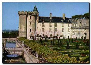 Old Postcard Villandry I and L Le Chateau moat and the ornamental garden