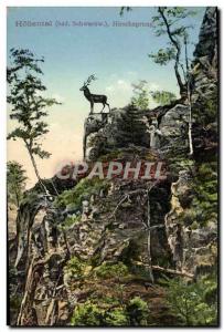 Postcard Old Hollental Hirschsprune