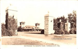Entrance to Swope Park - Kansas City, Missouri MO Postcard