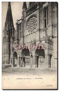 Old Postcard Cathedral Chartres South Portal