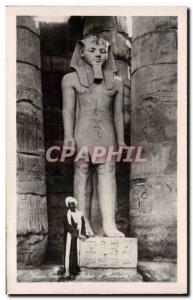 CPA Egypt Egypte Louxor Temple Statue of Ramses II 