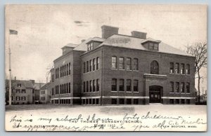 1907 Thomas Donaghy School  New Bedford  Massachusetts Teachers  Postcard