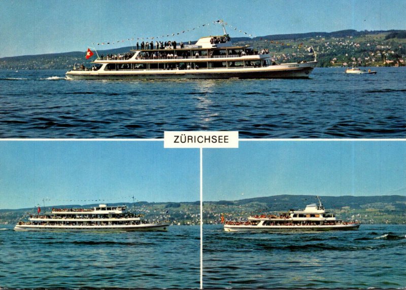 Switzerland Zurichsee Motorschiffe Helvetia Linth und Limmat