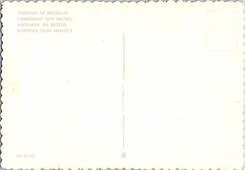 Multi-View Brussels Belgium Key Landmarks 1960s Postcard