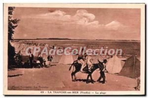 Postcard Old La Tranche sur Mer (Vendee) Beach