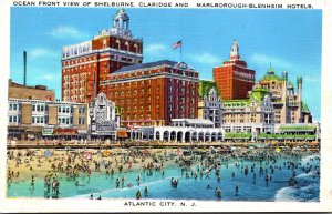 New Jersey Atlantic City Ocean Front View Of Shelburne CLaridge and Marlbooro...