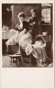 The Cradle Song by Arthur Hacker Art Institute of Chicago IL Unused Postcard G80