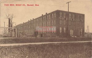 MI, Marshall, Michigan, Page Bros Buggy Company Factory, 1917 PM