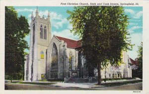 Illinois Springfield First Christian Church Sixth And Cook Streets