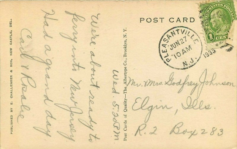 Delaware New Castle Academy Built 1799 Challenger & sons Postcard 