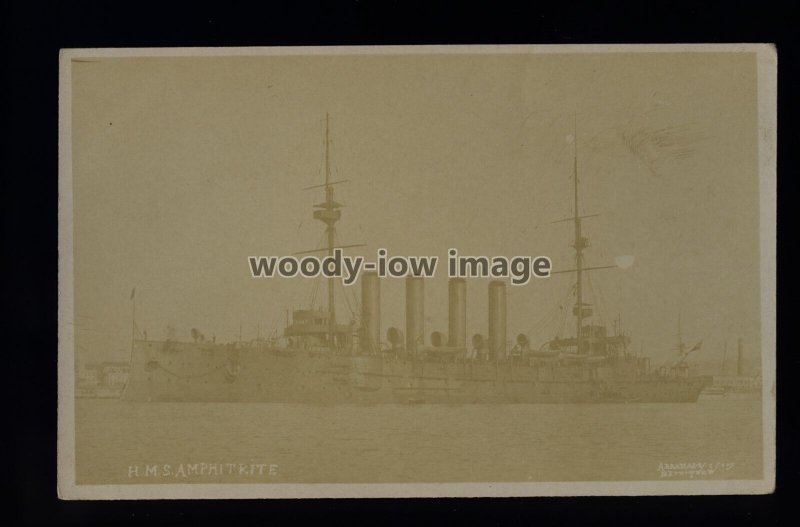 na8875 - Royal Navy Warship - HMS Amphitrite - postcard