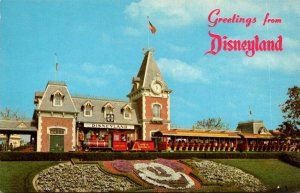 California Anaheim Disneyland Greetings Santa Fe and Disneyland Depot