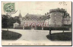 Old Postcard The Rambouillet castle North Facade