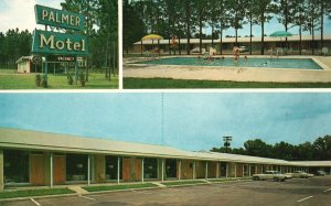 Modern Swimming Pool Palmer Hotel Tara Restaurant Bainbridge Georgia GA Postcard