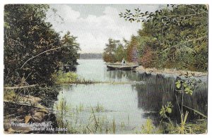 Ashe Island, Thousand Islands, New York Divided Back Postcard Mailed 1908