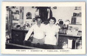 1940 Fordland Missouri MO Vintage Postcard Fox Cafe Highway 60 Interior View