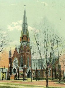 Postcard 1910 View of Plymouth Congregational Church in Lansing, MI.    N4