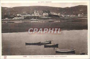 Old Postcard Overview of Hondarribia taken Hendaye La Cote Basque