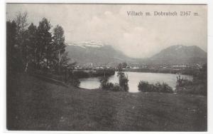 Panorama Villach Mt Dobratsch Austria 1910c postcard