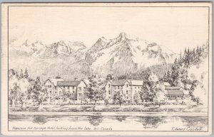 Edward Goodall Artist Harrison Hot Springs BC Split Ring Cancel Postcard H83