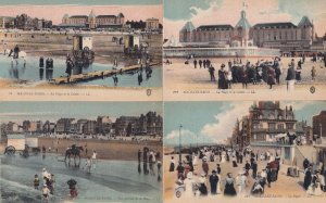 Malo Les Bains Le Casino 4x Antique French Early Colour Postcard s