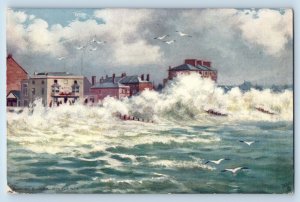 Bognor Sussex England Postcard Bognor On Sea Rough Sea c1910 Oilette Tuck Art