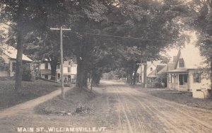 Williamsville Vermont Main Street, B/W Photo Print Vintage Postcard U13526