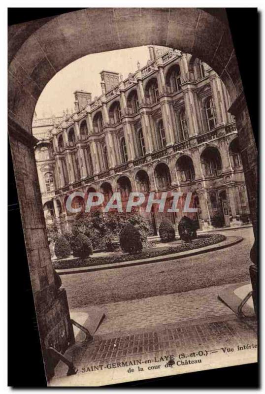 Old Postcard Saint Germain en Laye View Inner courtyard of the castle