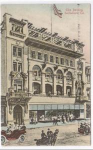 Elks & Department Store Sacramento CA 1909 postcard