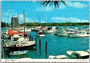 Yacht Marina East Bay Street Boats Ships Ocean Blue Waters Postcard